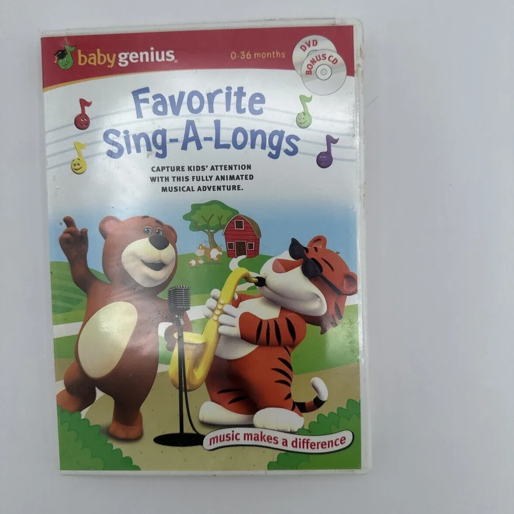 Baby Genius LOT OF 4 DVD's Nursery, The Four Seasons,Favorite Songs, Mozart